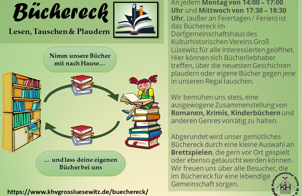 Büchereck – Lesen, Tauschen & Plaudern