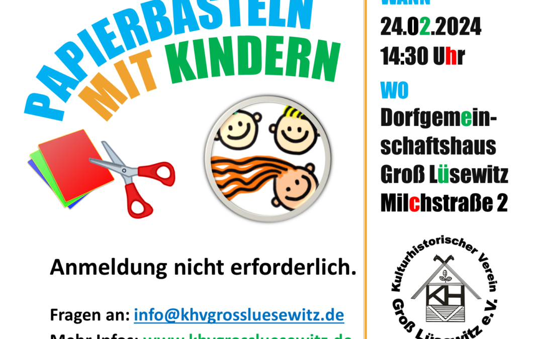 Papierbasteln mit Kindern