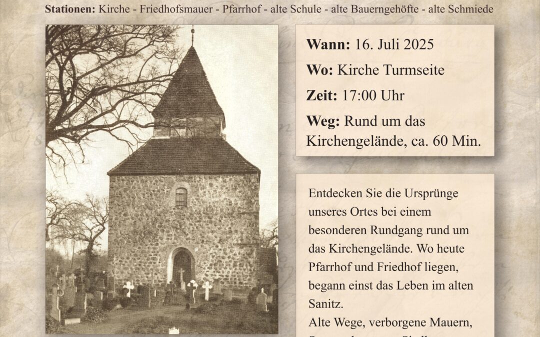 777 Jahre Sanitz: Kirchenrundgang mit Vortrag