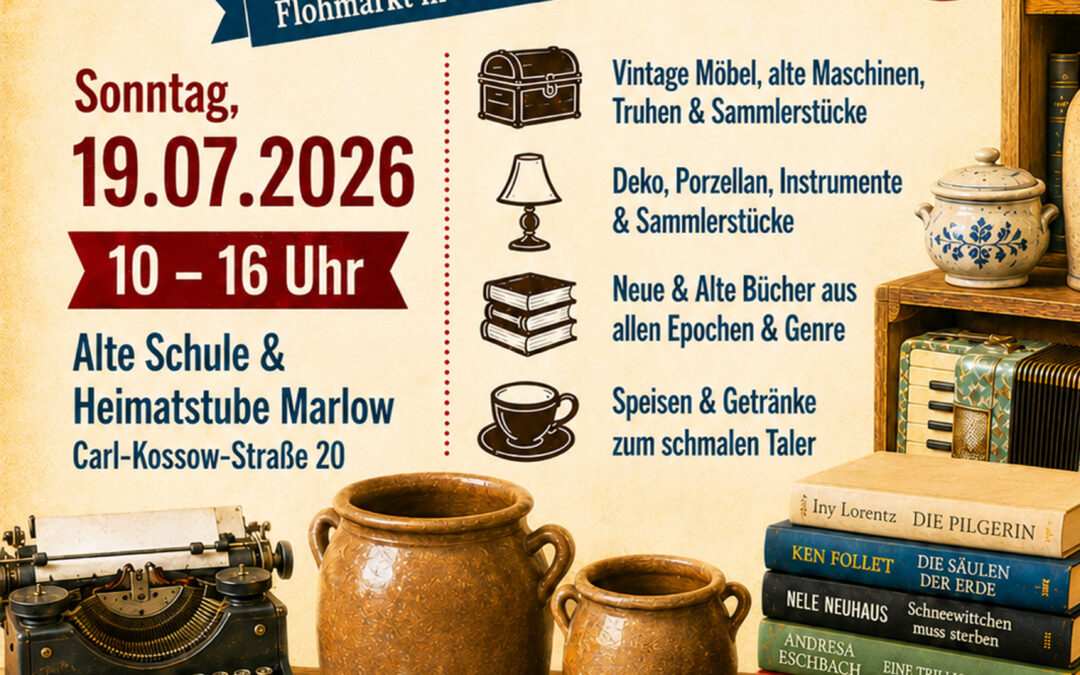 Schnäppchen-Basar in Heimatstube und Bibliothek, Marlow